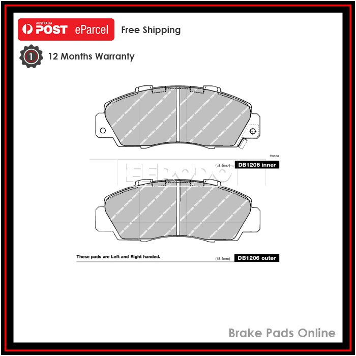 Ferodo Brake Pad Set  Front DB1206FTQ