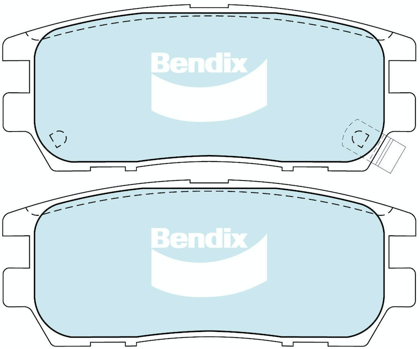 Bendix General CT Brake Pad Set Rear For Mitsubishi Verada [KJ, KL, KW] 3.5L