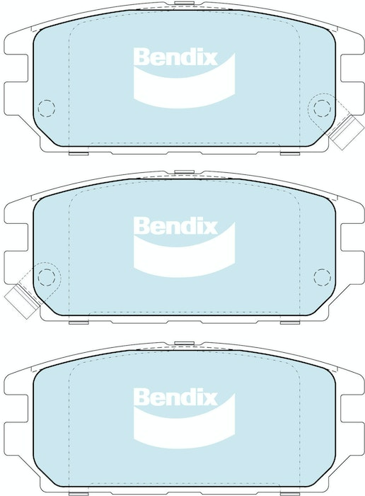 Bendix General CT Brake Pad Set Rear For Mitsubishi GTO [Z16A] 3.0L AWD Coupe