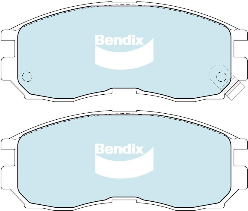 Bendix General CT Brake Pad Set Rear For Mitsubishi Lancer [C63A, CA, CB, CC,CE]
