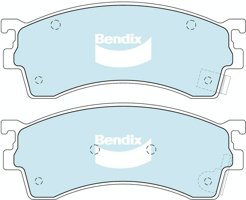 Bendix General CT Brake Pad Set Front For Mazda 626 [GE, GF, GW] 2.0L/2.5L FWD