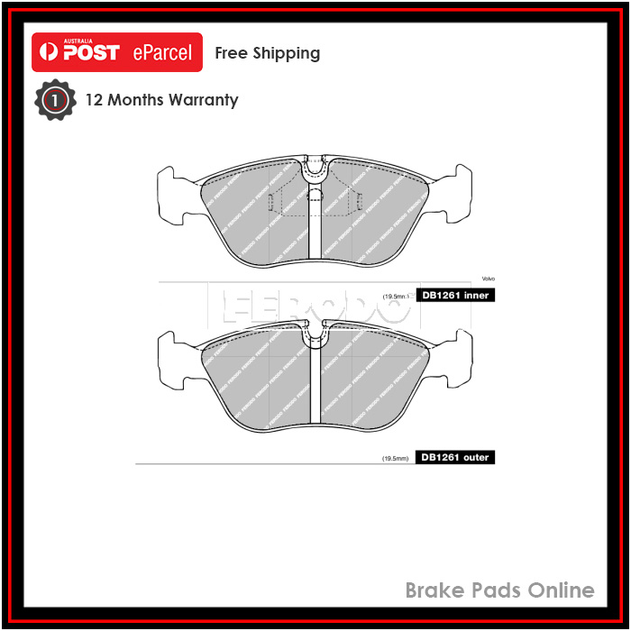 Ferodo Ceramic Brake Pad Set Front - DB1261FTQ