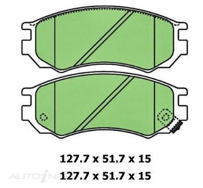 Protex Ultra Brake Pad Set Front For Nissan Sunny B14 1.8L SR18DE - DB1281CP
