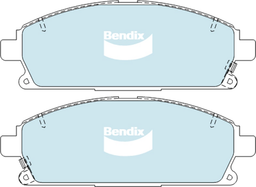 Bendix 4WD Brake Pad Set Front For Nissan Pathfinder [R50] 3.3L V6 1995 - 2005