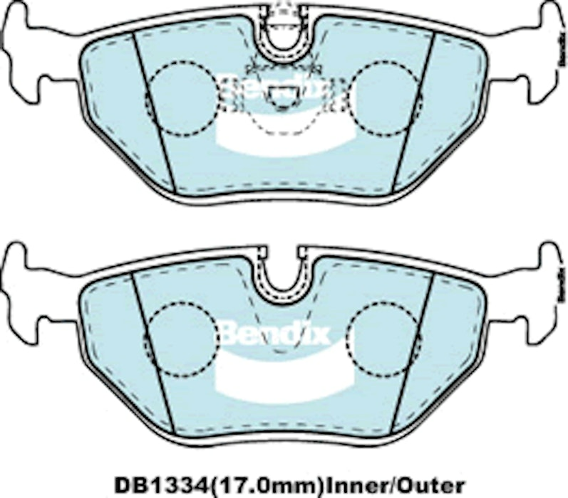 Bendix General CT Brake Pad Set Rear For BMW 5 E39 2.0L/2.5L/2.8L/3.0L/3.5L/4.4L