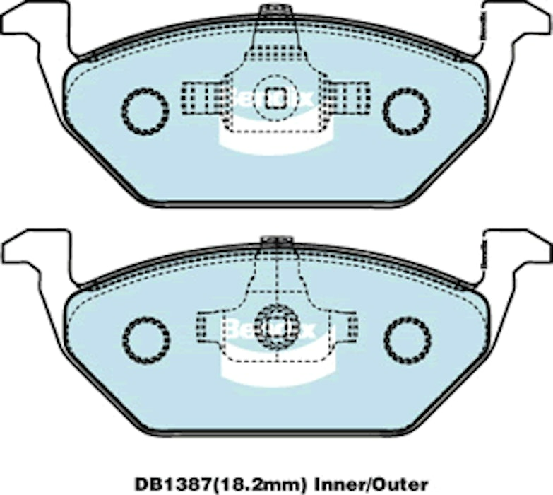 Bendix General CT Brake Pad Set Rear - DB1387-GCT