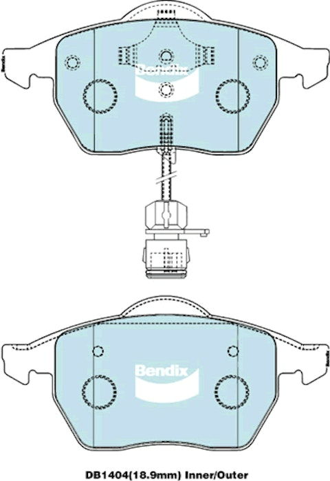 Bendix General CT Brake Pad Set Front For Volkswagen Bora [1J2] 2.0L FWD Sedan