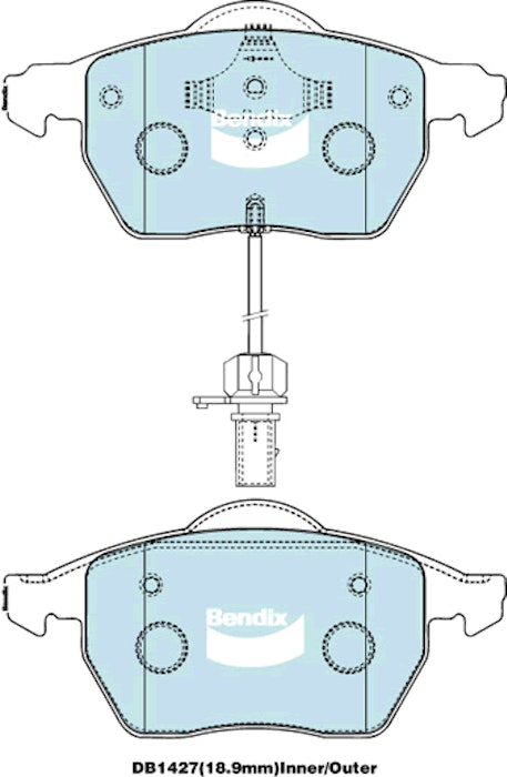 Bendix EURO+ Brake Pad Set Front For Audi A6 C5, C6 [4B5, 4B2, 4F5, 4F2]