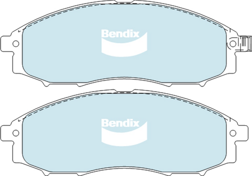 Bendix 4WD Brake Pad Set Front For Nissan Navara D22, D40 2.4L/2.5L/3.0L/3.3L