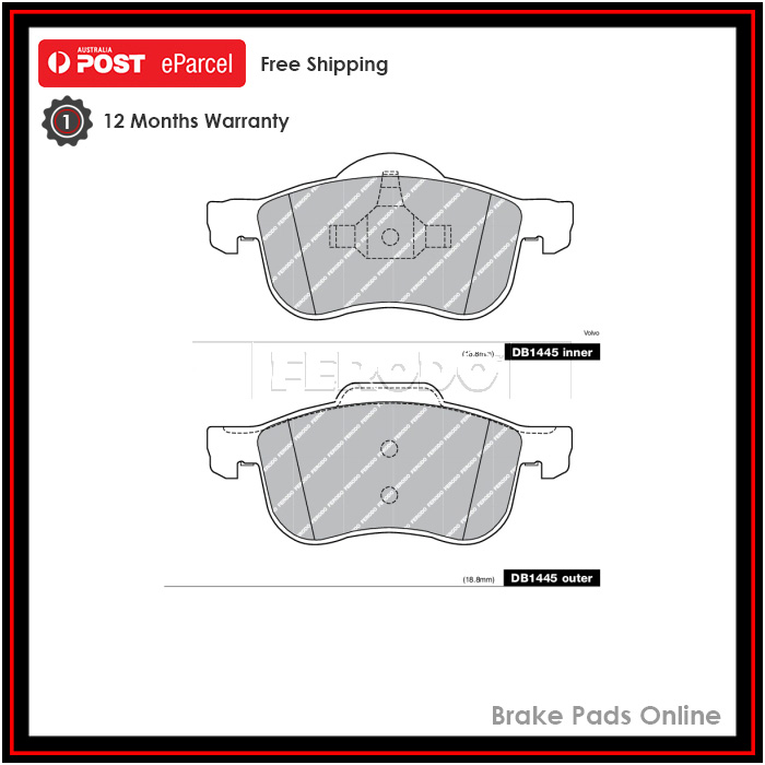 Ferodo Ceramic Brake Pads Front DB1445FTQ