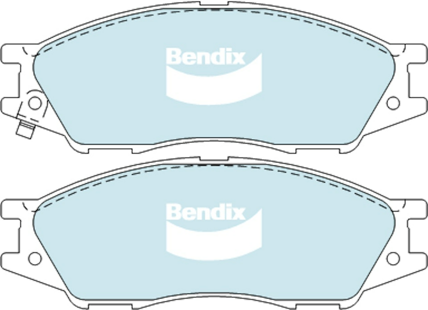 Bendix General CT Brake Pad Set Front For Nissan Pulsar [N16] 1.6L/1.8L FWD