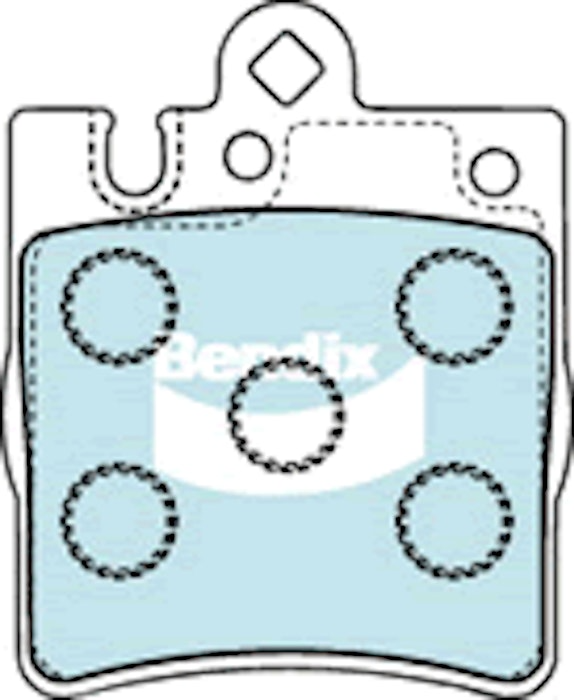 Bendix EURO+ Brake Pad Set Rear For Mercedes-Benz CLK 240 [A209, C209] 2.6L