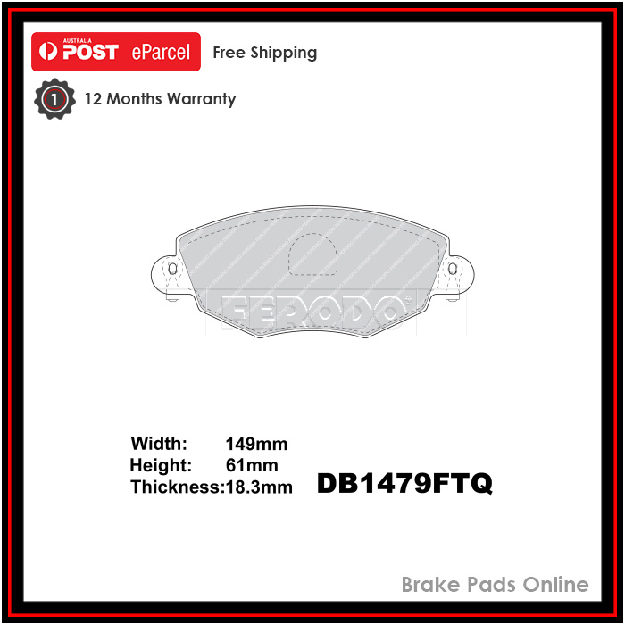 Ferodo Ceramic Brake Pads Front DB1479FTQ