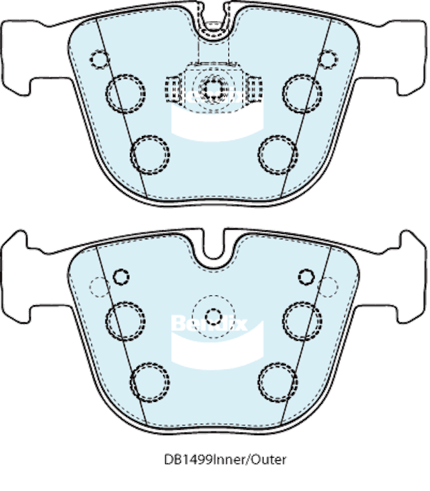 Bendix EURO+ Brake Pad Set Rear For Rolls-Royce Phantom V12 [RR1, RR2, RR] 6.75L