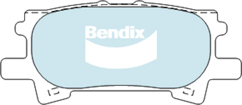 Bendix 4WD Brake Pad Set Rear For Lexus RX 400h [U3] 3.3L 200kW 2005 - 2008
