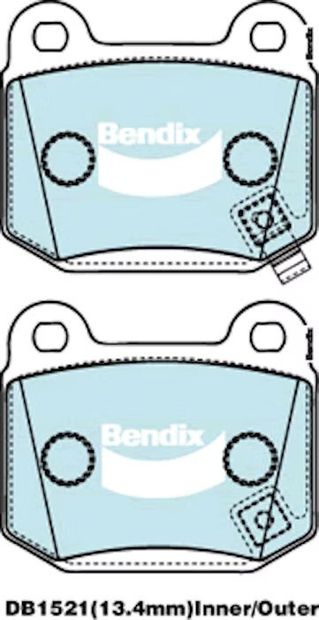 Bendix General CT Brake Pad Set Rear - DB1521-GCT