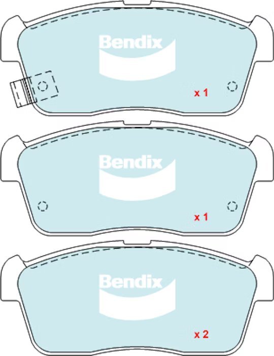 Bendix General CT Brake Pad Set Front - DB1674-GCT