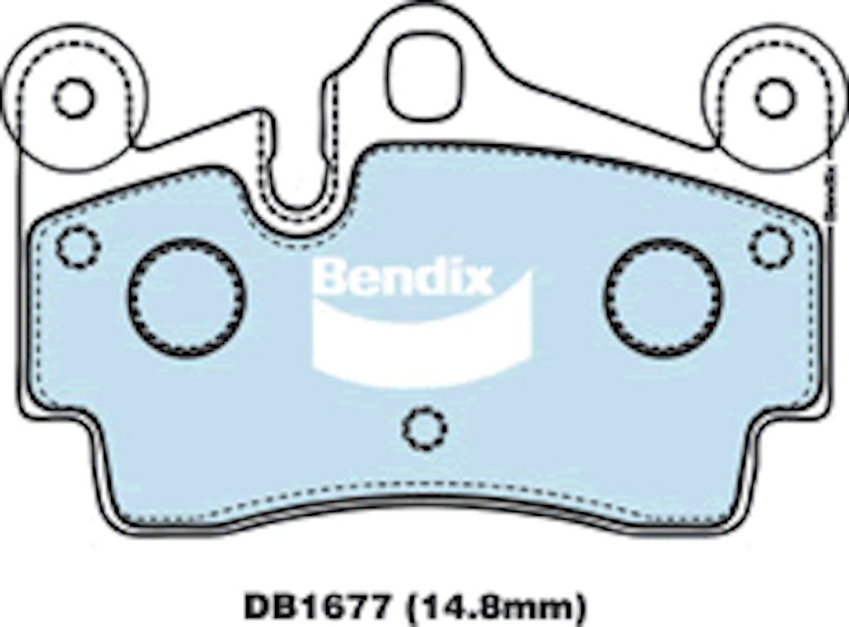 Bendix EURO+ Brake Pad Set Rear For Volkswagen Touareg [7L6, 7LA, 7L7] V6/V8