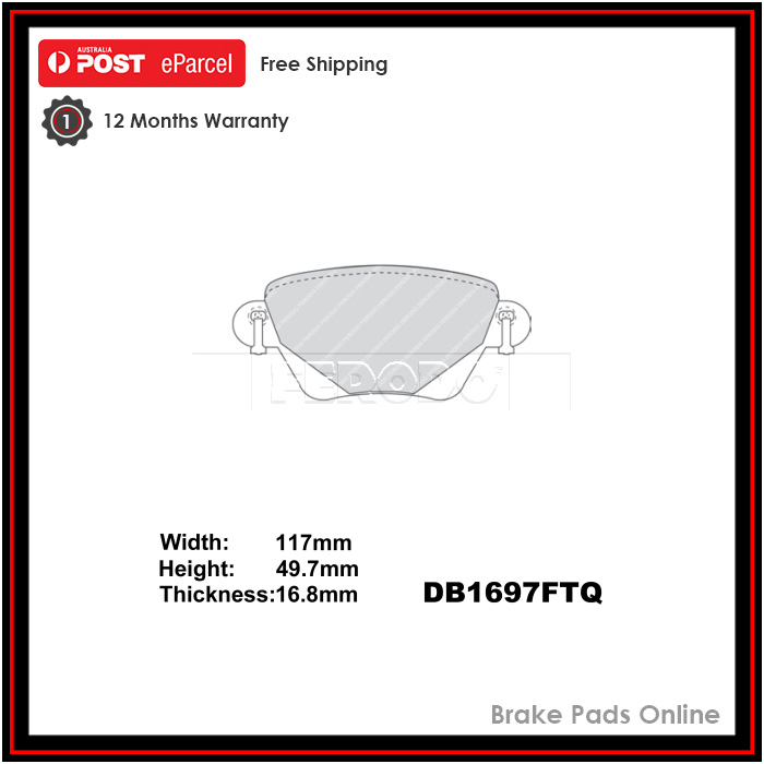 Ferodo Ceramic Brake Pad Set Rear - DB1697FTQ