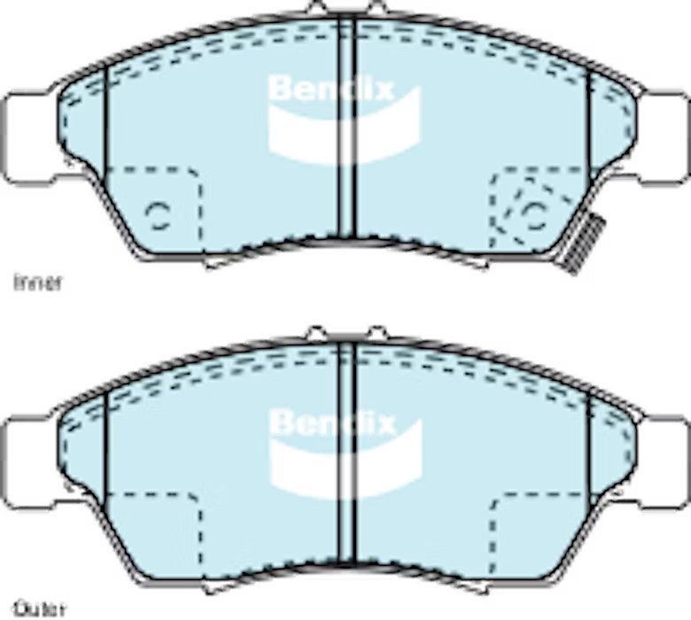 Bendix General CT Brake Pad Set Front - DB1733-GCT