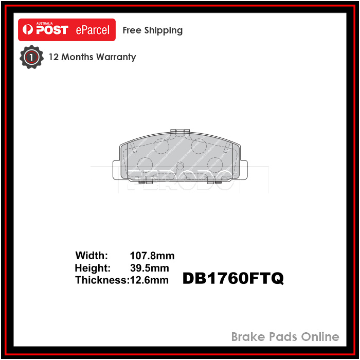 Ferodo Ceramic Brake Pad Set Rear - DB1760FTQ