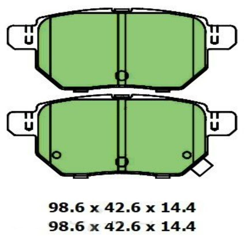 Protex Blue Brake Pad Set Rear For Toyota Rukus AZE151R 2.4L I4 2AZFE, 16V
