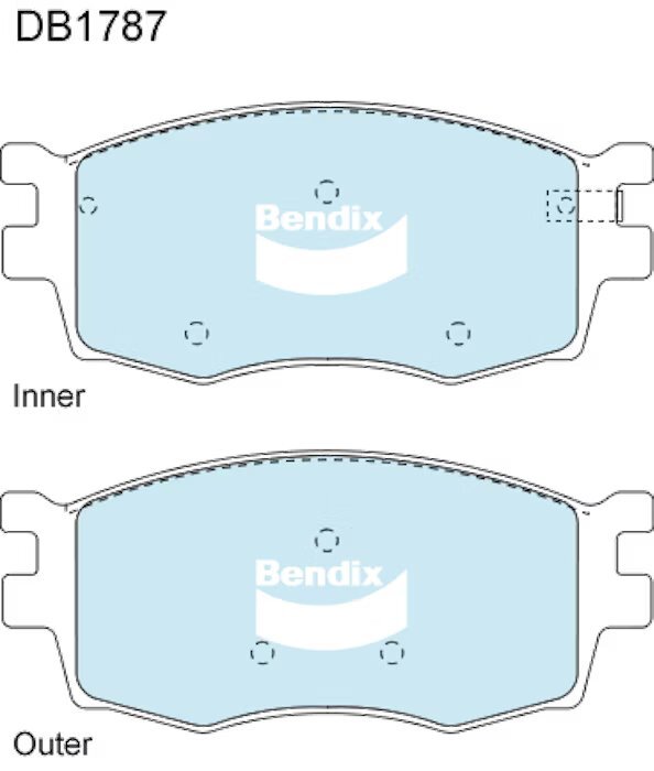 Bendix General CT Brake Pad Set Front - DB1787-GCT