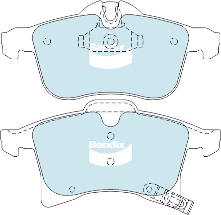 Bendix General CT Brake Pad Set Front - DB1808-GCT