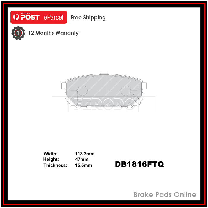 Ferodo Ceramic Brake Pad Set Rear - DB1816FTQ
