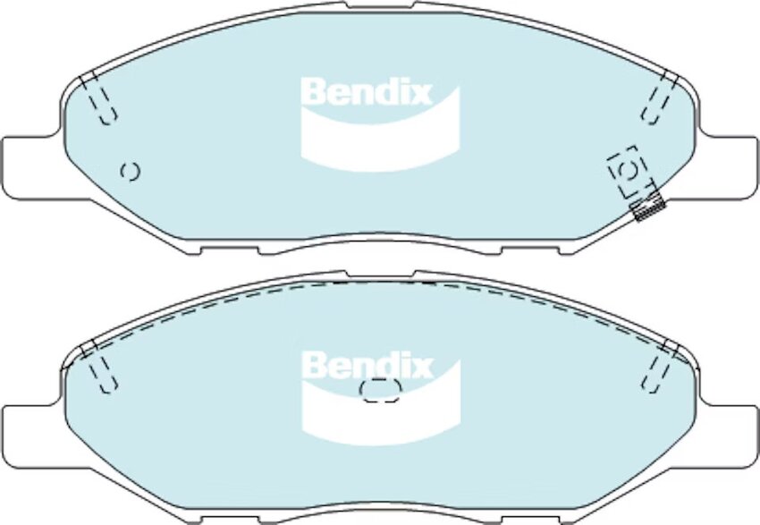 Bendix General CT Brake Pad Set Front - DB1819-GCT
