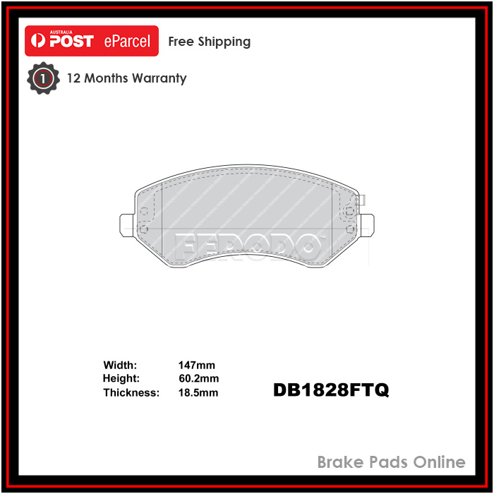 Ferodo Ceramic Brake Pads Front DB1828FTQ