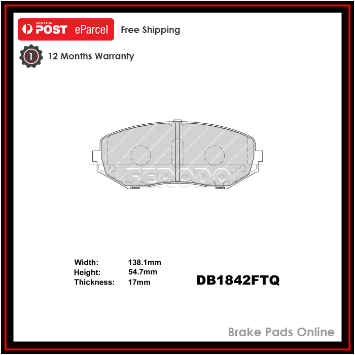 Ferodo Ceramic Brake Pads Front DB1842FTQ