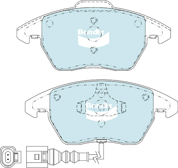 Bendix EURO+ Brake Pad Set Front For Skoda Fabia [NJ5, NJ3, 5J, 542, 545] 1.2L