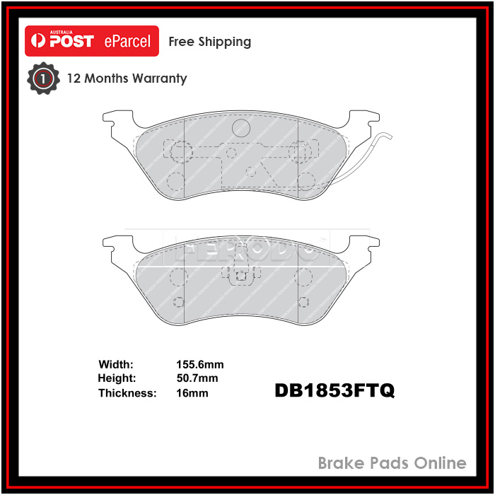 Ferodo Ceramic Brake Pad Set Rear - DB1853FTQ
