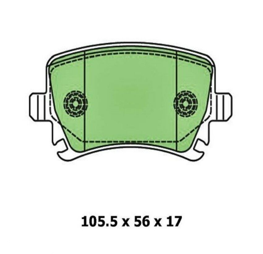 Protex Blue Brake Pad Set Rear For Audi TT 8N 8J 1.8L/2.0L/3.2L V6 I4