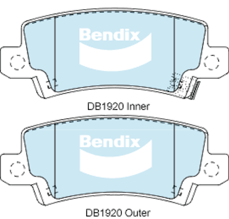 Bendix General CT Brake Pad Set Rear - DB1920-GCT