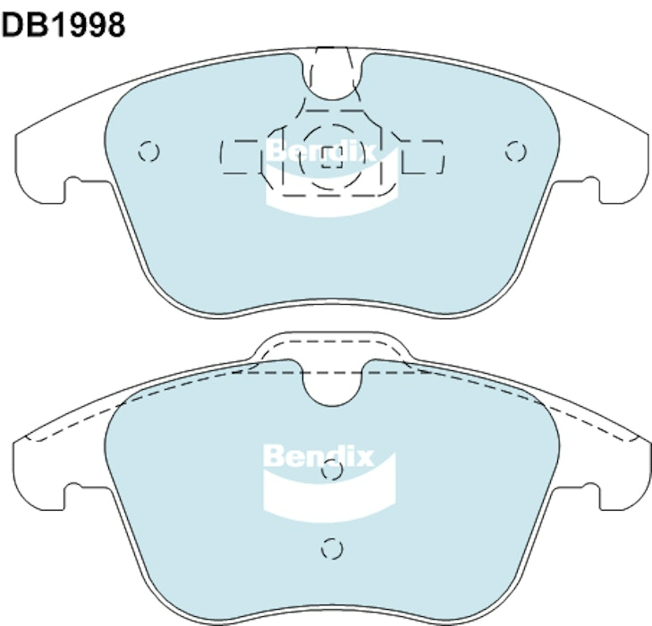 Bendix General CT Brake Pad Set Front  - DB1998-GCT