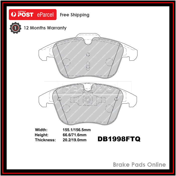 Ferodo Ceramic Front Brake Pads For Ford Mondeo MA, MB, MC 2.0 i 16V 149KW FWD