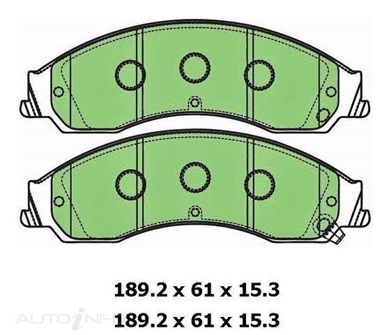 Protex Break Pads Front For Chrysler 300,300C 3.0L,5.7L V6 EXF ERB EZB EGG