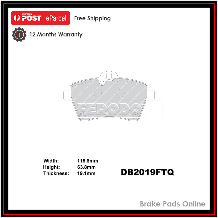Ferodo Ceramic Brake Pad Set Front - DB2019FTQ