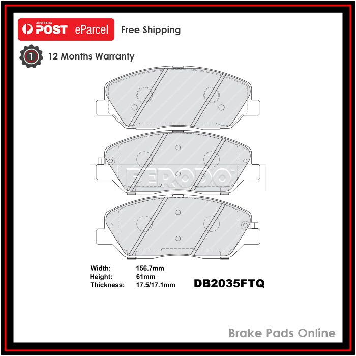 Ferodo Ceramic Brake Pad Set Rear - DB2035FTQ