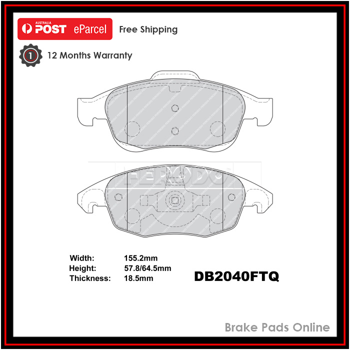 Ferodo Ceramic Brake Pad Set Front - DB2040FTQ