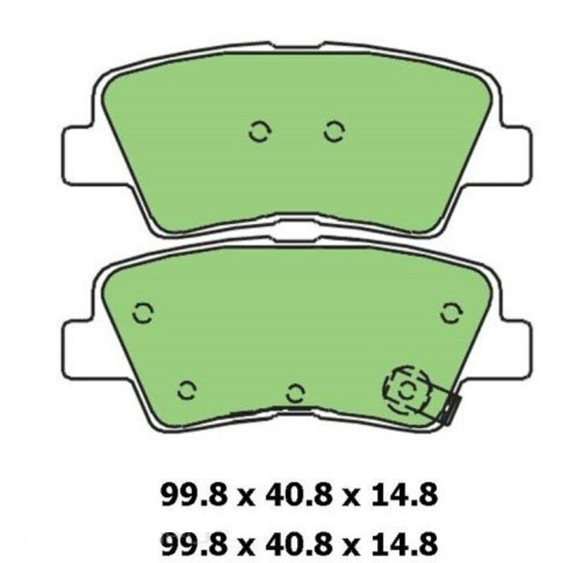 Protex Blue Brake Pad Set Rear For Hyundai FS JS 1.6L/2.0L G4FD G4NH G4FJ