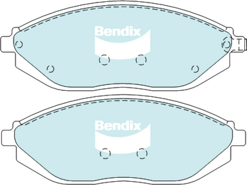 Bendix General CT Brake Pad Set Front  - DB2208-GCT