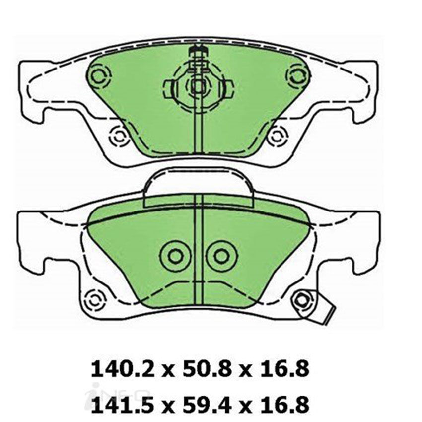 PROTEX 4WD Brake Disc Pad Set - DB2217F