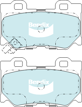 Bendix General CT Brake Pad Set Rear  - DB2401-GCT