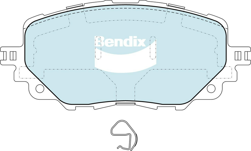 Bendix General CT Brake Pad Set Front  - DB2441-GCT