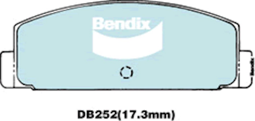 Bendix General CT Brake Pad Set Rear For Mitsubishi Sigma Scorpion [GE, GH, GK]