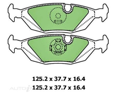 Protex Ultra Brake Pad Set Rear For BMW 325E/325i/325iS 2.5L/2.7L DB296CP