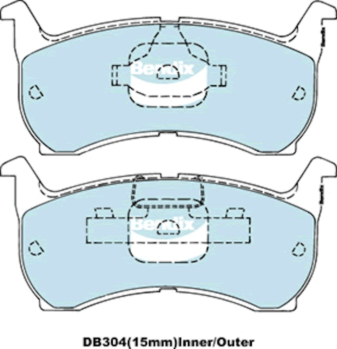 Bendix General CT Brake Pad Set Front For Ford Telstar TX5 [AR] 2.L 1983-1985